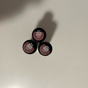 New 3 Revlon Glass Shine Lipstick 007 Glazed Mauve Original Formula